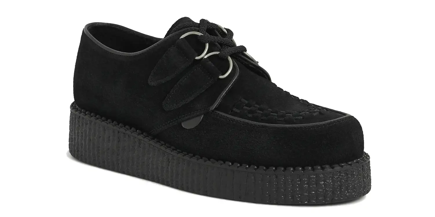 underground wulfrun creeper black suede single sole made in UK