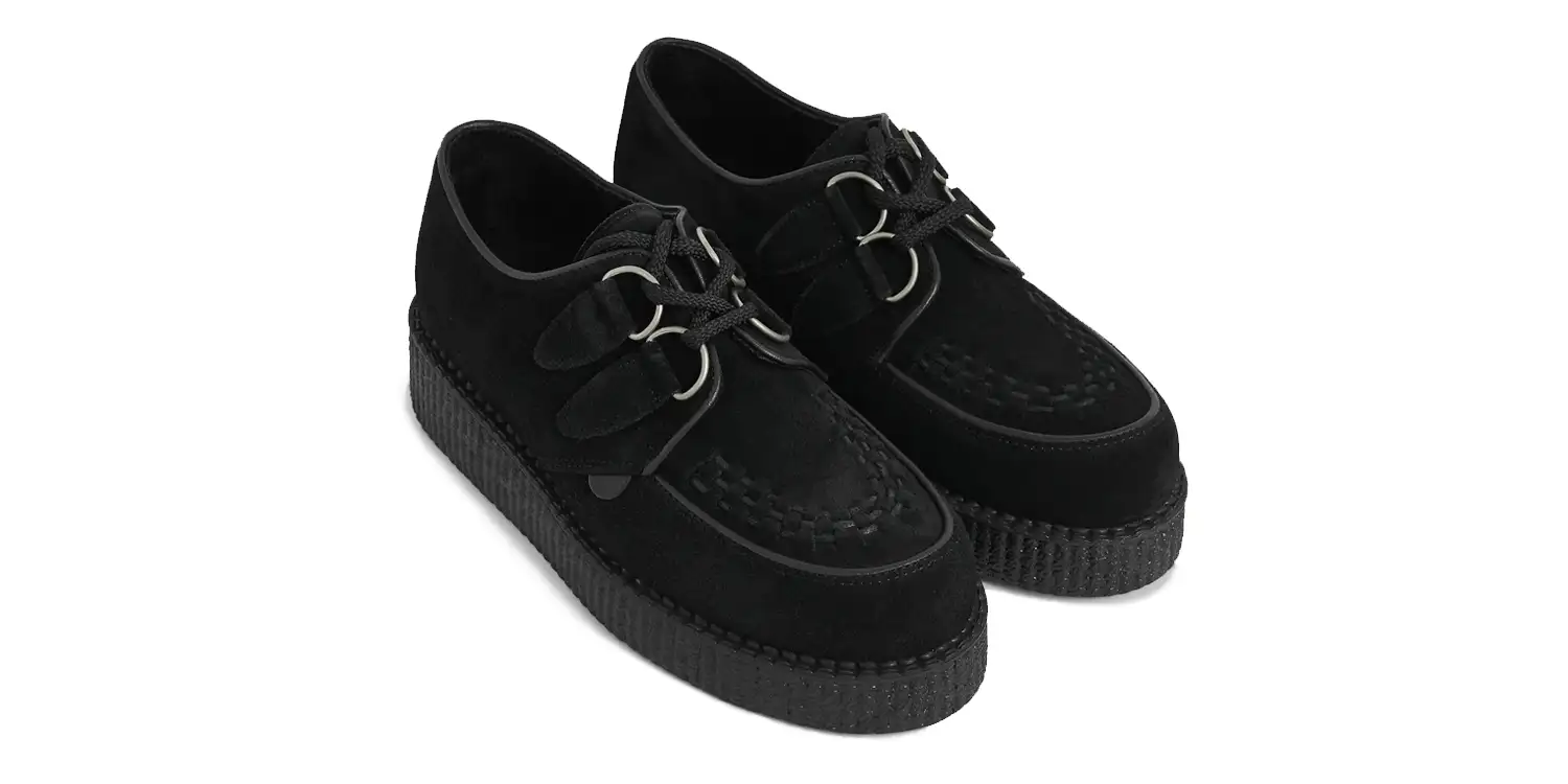 black suede single sole wulfrun creeper by underground made in UK