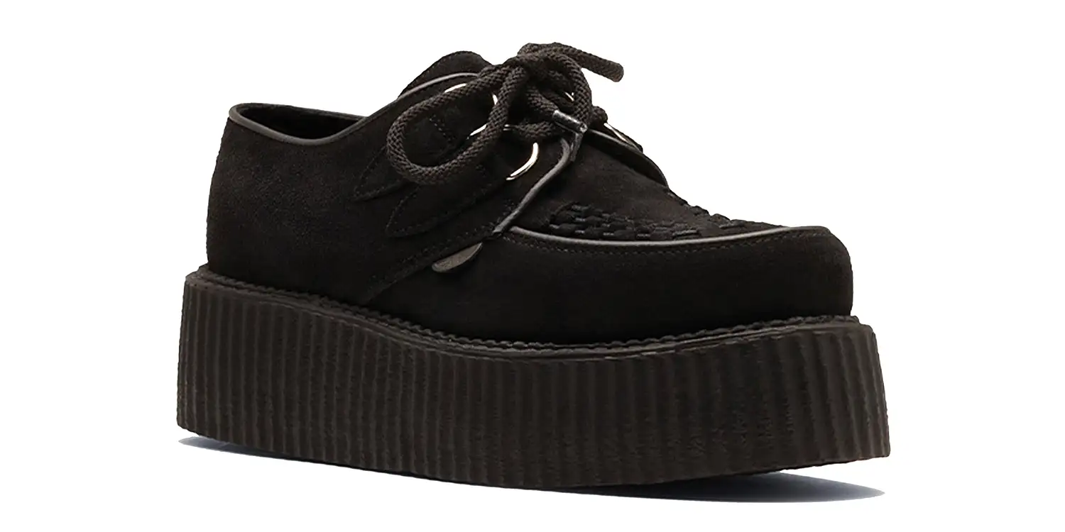 underground wulfrun creeper black suede double sole made in UK