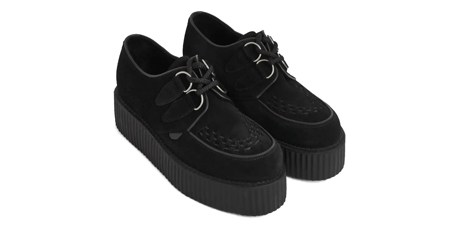 black suede double sole wulfrun creeper by underground made in UK