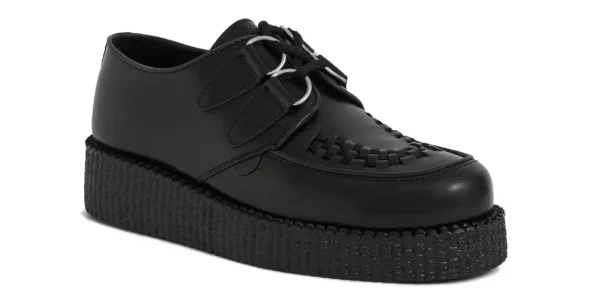 underground wulfrun creeper black leather single sole