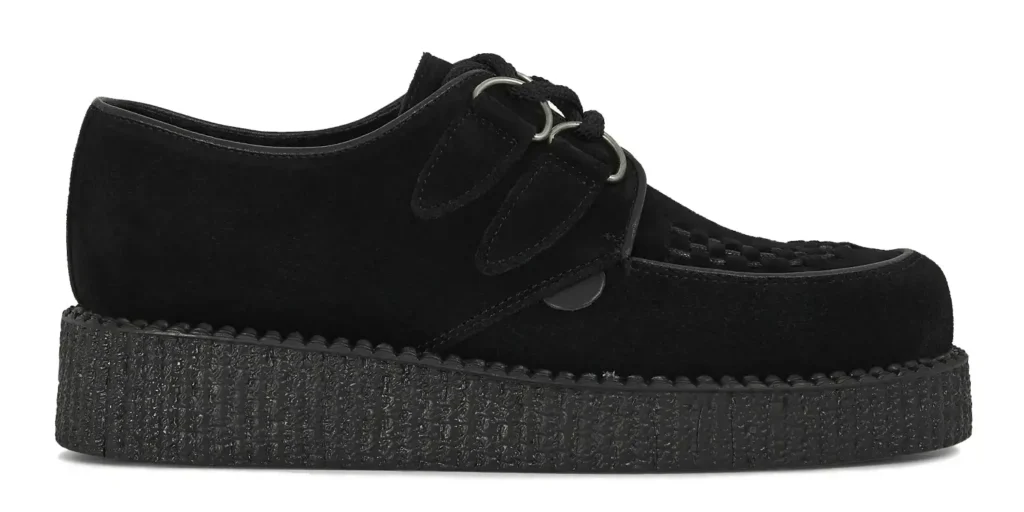 single sole black suede underground wulfrun creeper shoes UK