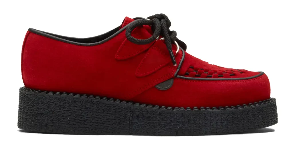 single sole red suede underground wulfrun creeper