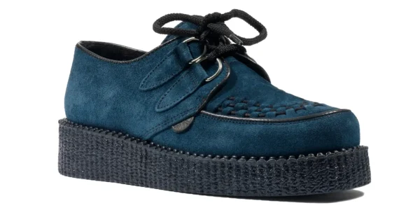 underground wulfrun creeper teal suede single sole