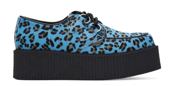 Blue Leopard Creeper double sole blue leopard print underground wulfrun creeper