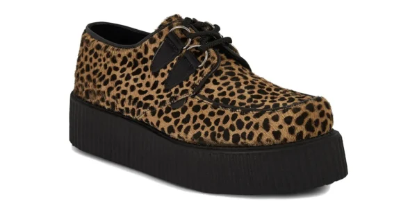 underground wulfrun creeper cappuccino leopard print double sole