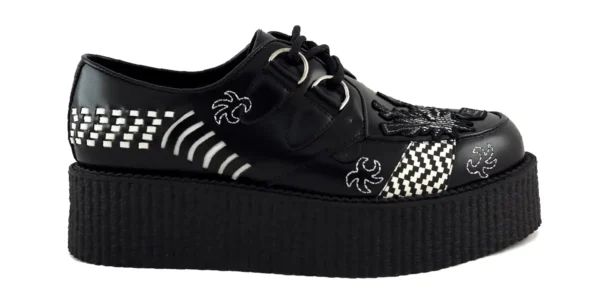 DRAGON CREEPERS double sole black leather with a Dragon motiff design underground wulfrun creeper shoe