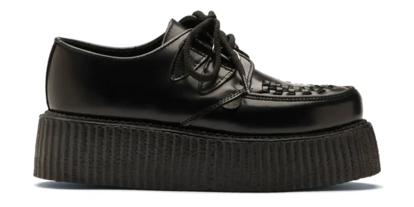 creeper shoes double sole black leather underground wulfrun creeper