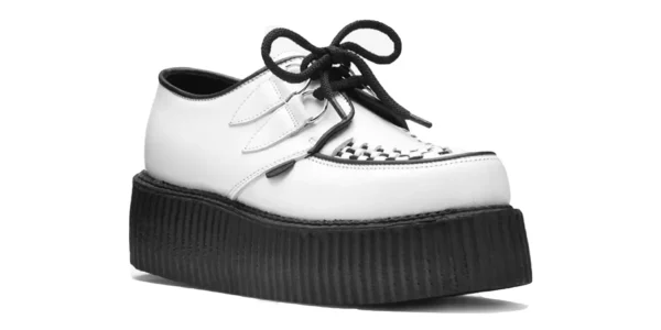 underground wulfrun creeper white leather double sole