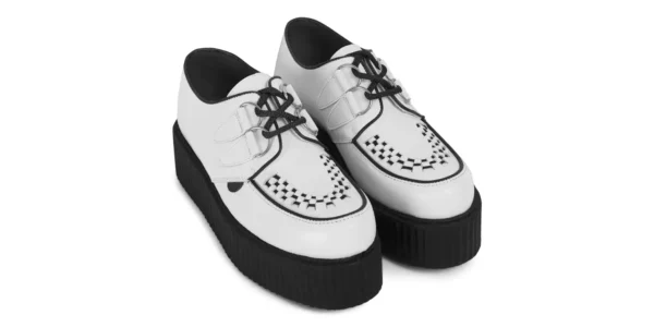 white leather double sole wulfrun creeper by underground