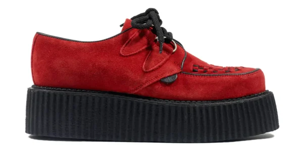 Red Suede Creeper Shoes double sole red suede underground wulfrun creeper