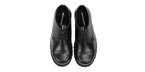 underground shoes tracker steel toe cap shoe in black leather