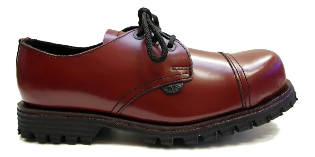 Cherry Steel Toe Shoes single sole cherry leather underground tracker steel toe cap shoe