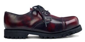 Steel Cap Shoes single sole burgundy rub off leather underground tracker steel toe cap shoe
