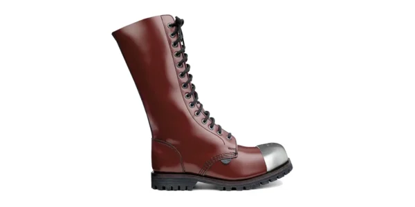 steel cap ranger boots single sole black leather with an external steel toe cap underground ranger 14 eyelet steel toe cap boot