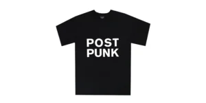 Post Punk T Shirt underground halfmoon collection -black t shirt with post punk print motif
