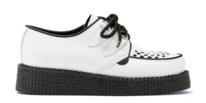 single sole white leather underground wulfrun creeper made in uk