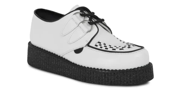 underground wulfrun creeper white leather single sole made in uk