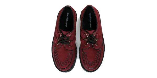 underground shoes wulfrun creeper in burgundy suede