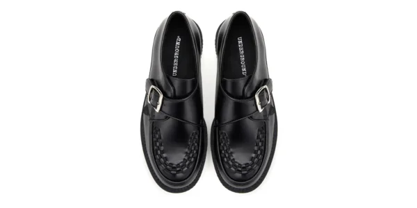 underground shoes king tut buckle creeper in black leather