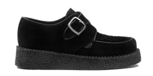 Buckle Creeper Shoe single sole black suede underground king tut buckle creeper