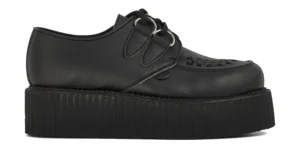 Vegan Creeper Shoes double sole black onmicro vegan leather underground wulfrun creeper