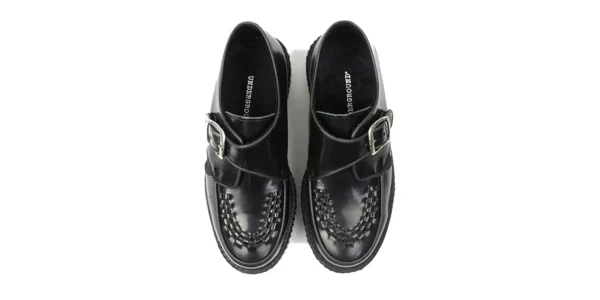 underground shoes king tut buckle creeper in black leather