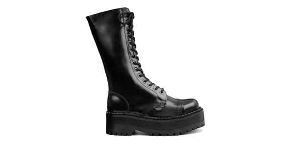 TRIPLE SOLE RANGER BOOT triple sole black leather underground ranger 14 eyelet steel toe cap boot