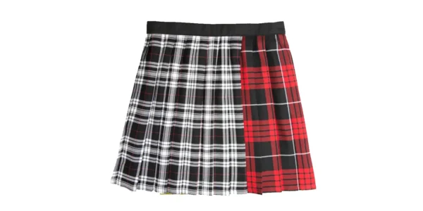 Pleated plaid mini skirt queen best sale