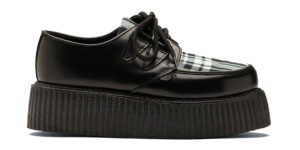 LEATHER AND TARTAN CREEPER SHOES