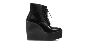 ORIGINAL WULFRUN CREEPER BOOT - BLACK PATENT LEATHER - WEDGE SOLE