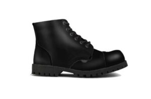 ORIGINAL STEEL CAP - SQUAD - BOOT - BLACK GRAIN LEATHER AND SUEDE