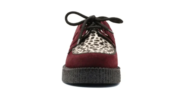 UM-C010 SUEDE PONY BURGUNDY BLACK&WHITE LEO_3