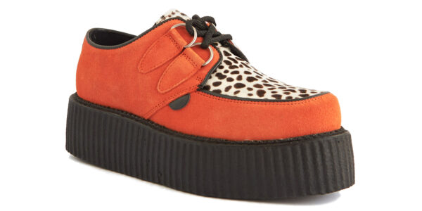 UM-D010 SUEDE PONY ORANGE BLACK&WHITE LEO_2