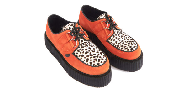 UM-D010 SUEDE PONY ORANGE BLACK&WHITE LEO_4