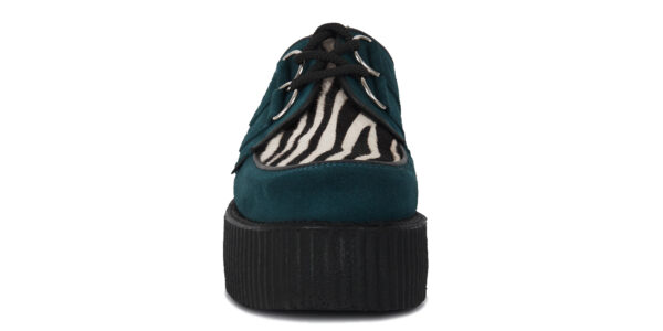 UM-D010 SUEDE PONY TEAL BLACK&WHITE ZEBRA_3