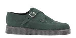 SPECIAL OFFER - GREEN SUEDE BROTHEL CREEPERS - SINGLE SOLE - APOLLO