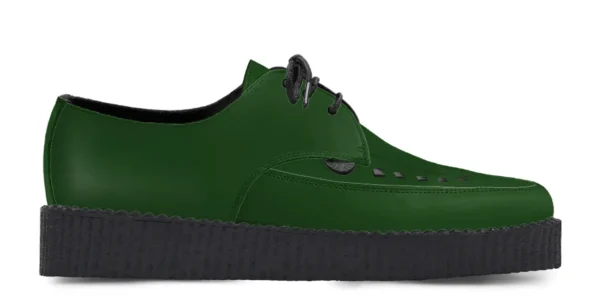 GREEN LEATHER BROTHEL CREEPERS