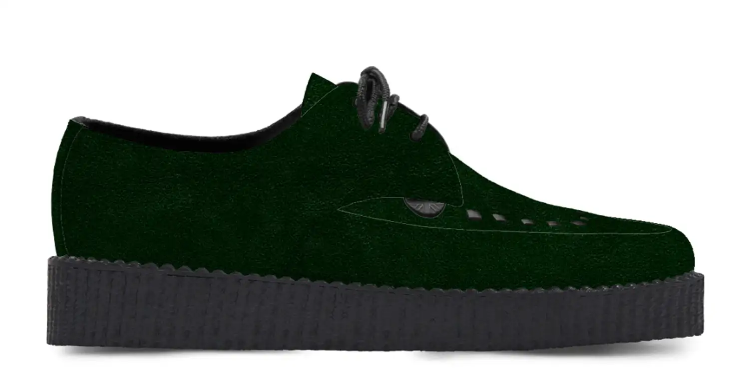 GREEN SUEDE BROTHEL CREEPER