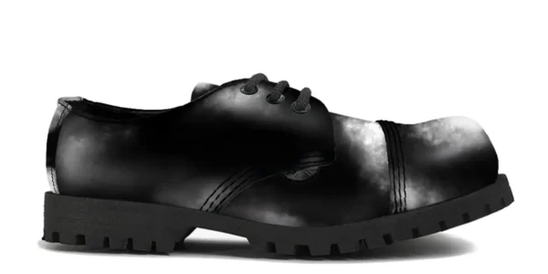 BLACK AND WHITE STEEL CAP SHOE