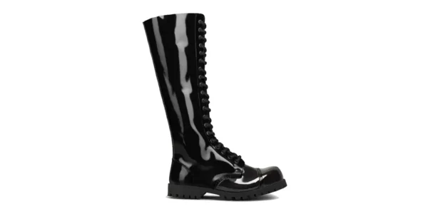 patent leather 20 eyelet boot