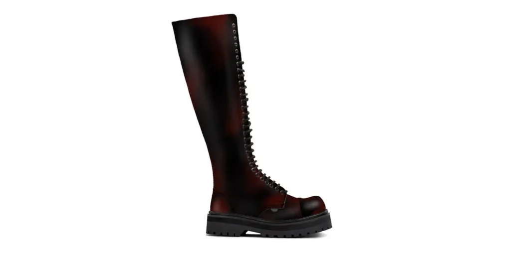 BURGUNDY LEATHER 30 EYELET BOOT