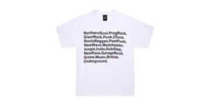 HALFMOON T SHIRT - MUSIC-BRITISH-UNDERGROUND - WHITE