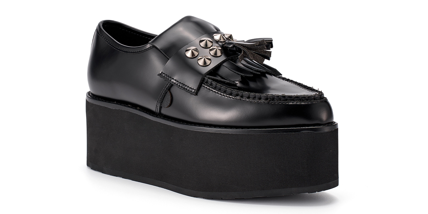 RM-P097 LEATHER STUD BLACK SILVER_2