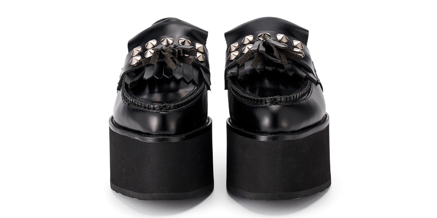 RM-P097 LEATHER STUD BLACK SILVER_3