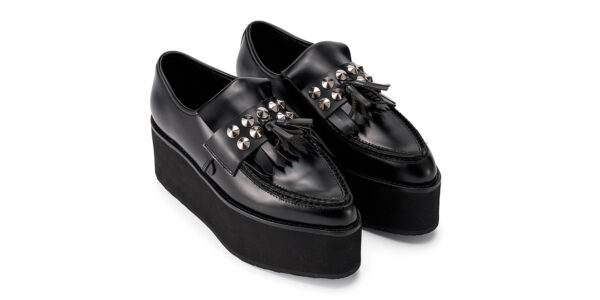 RM-P097 LEATHER STUD BLACK SILVER_4