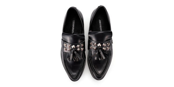 RM-P097 LEATHER STUD BLACK SILVER_5