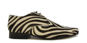 BLACK AND WHITE ZEBRA PRINT WINKLEPICKER - PAUL - SHOE