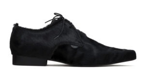 BLACK HAIR WINKLEPICKER - PAUL - SHOE