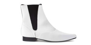 WHITE LEATHER CHELSEA BOOT - WINKLEPICKER